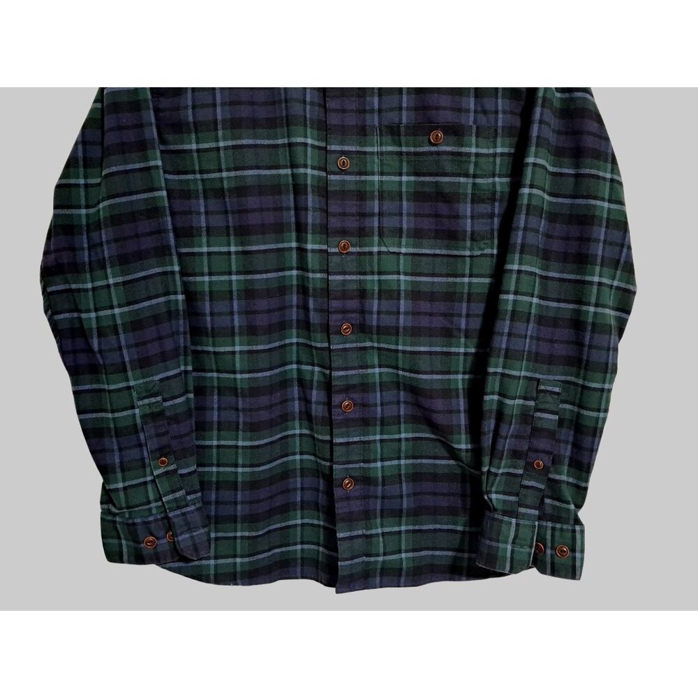 L.L.Bean Plaid Flannel Sirt Mens M Traditional Fit Lightweight Gorpcore Outdoors - Picture 7 of 15